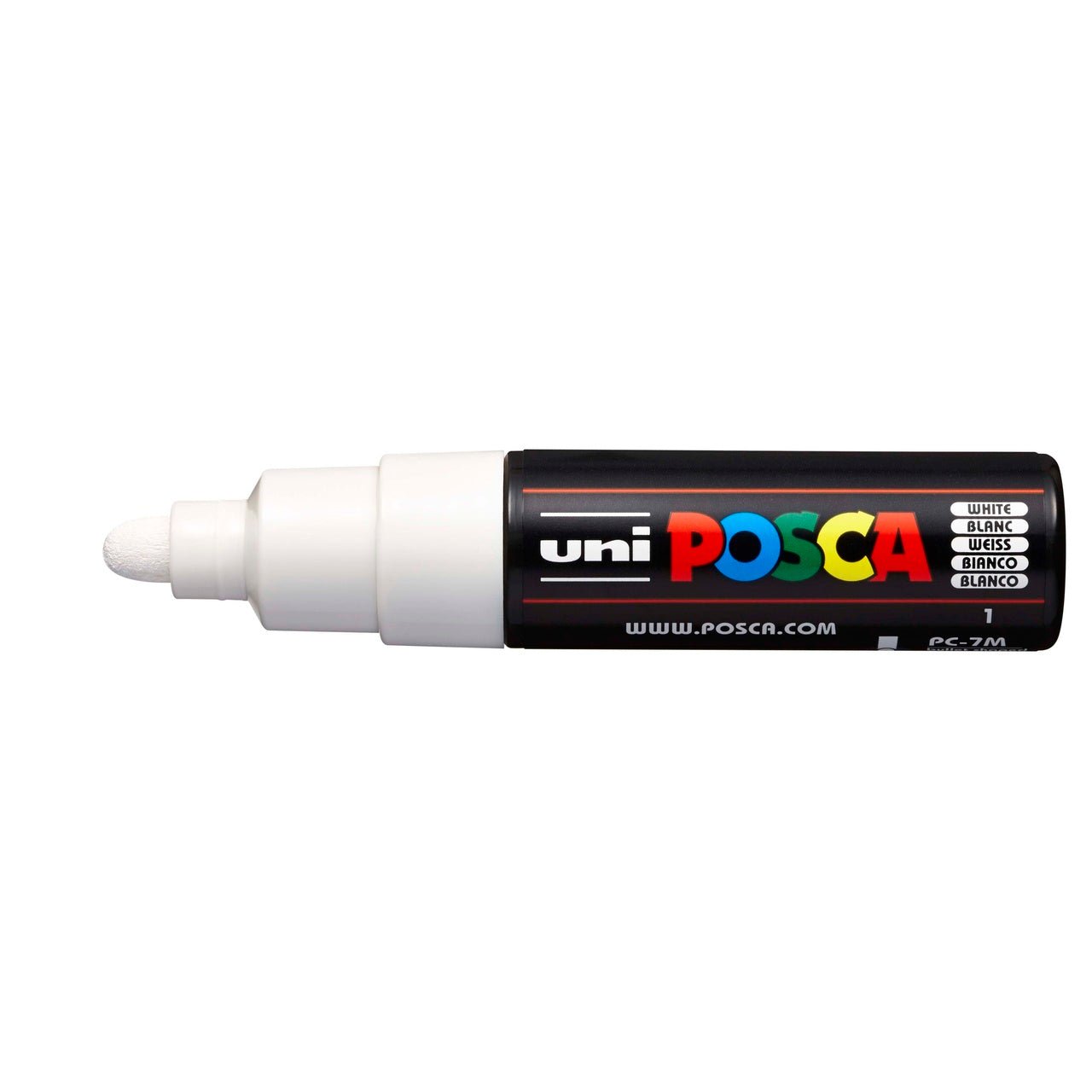uni POSCA Paint Marker PC-7M Broad Bullet Tip - White - merriartist.com