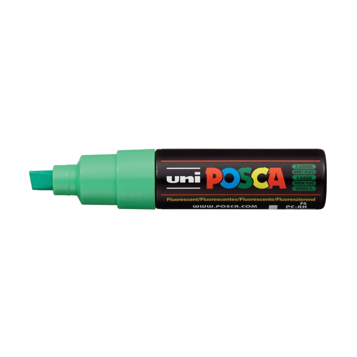 uni POSCA Paint Marker PC-8K Broad Chisel Tip - Fluorescent Green - merriartist.com
