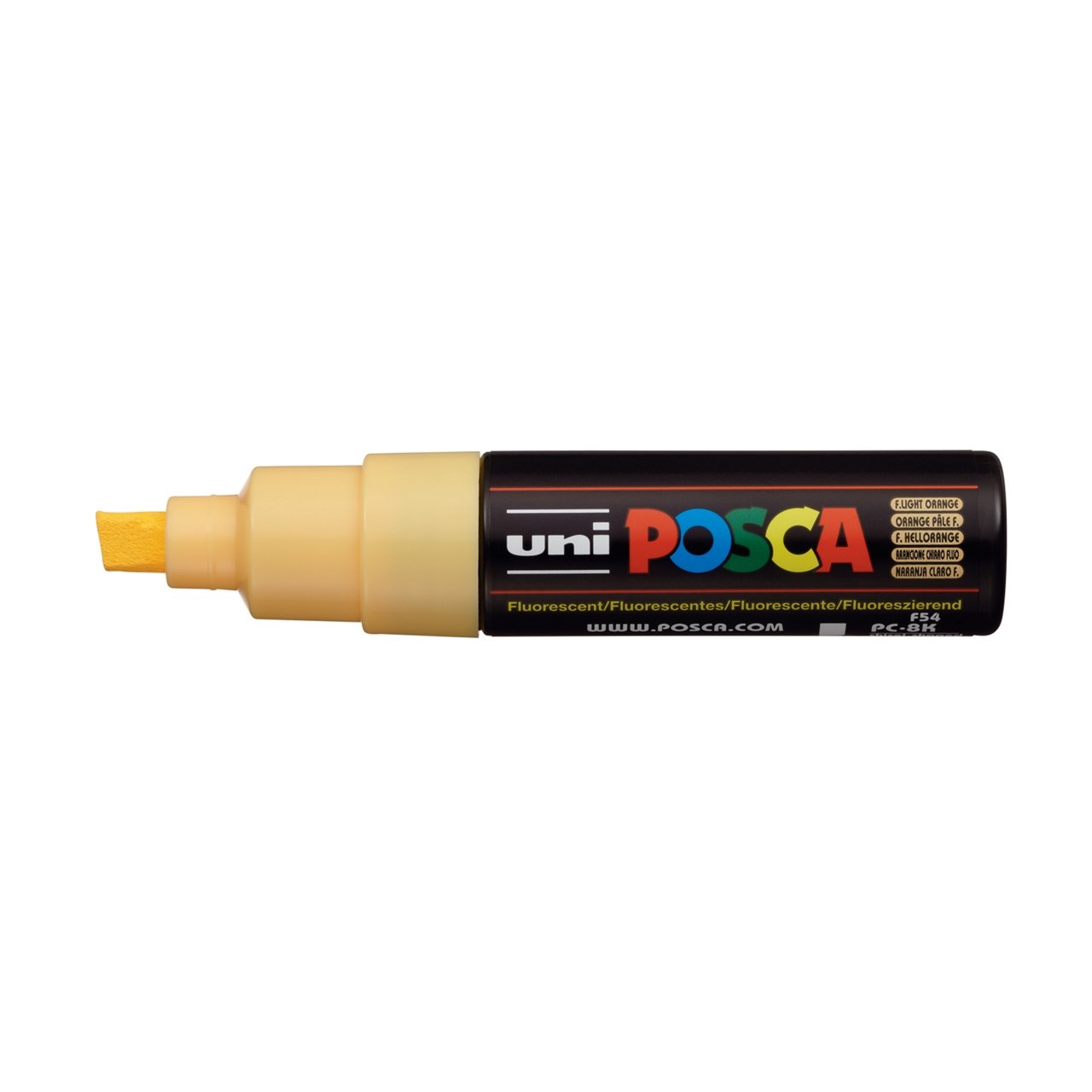uni POSCA Paint Marker PC-8K Broad Chisel Tip - Fluorescent Light Orange - merriartist.com