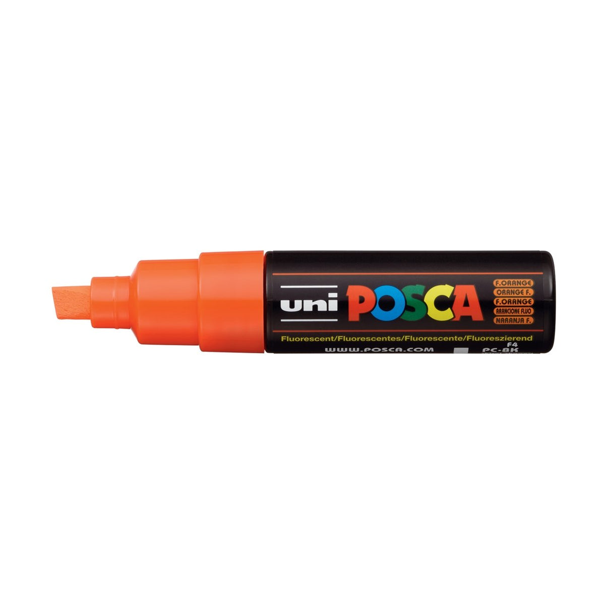 uni POSCA Paint Marker PC-8K Broad Chisel Tip - Fluorescent Orange - merriartist.com