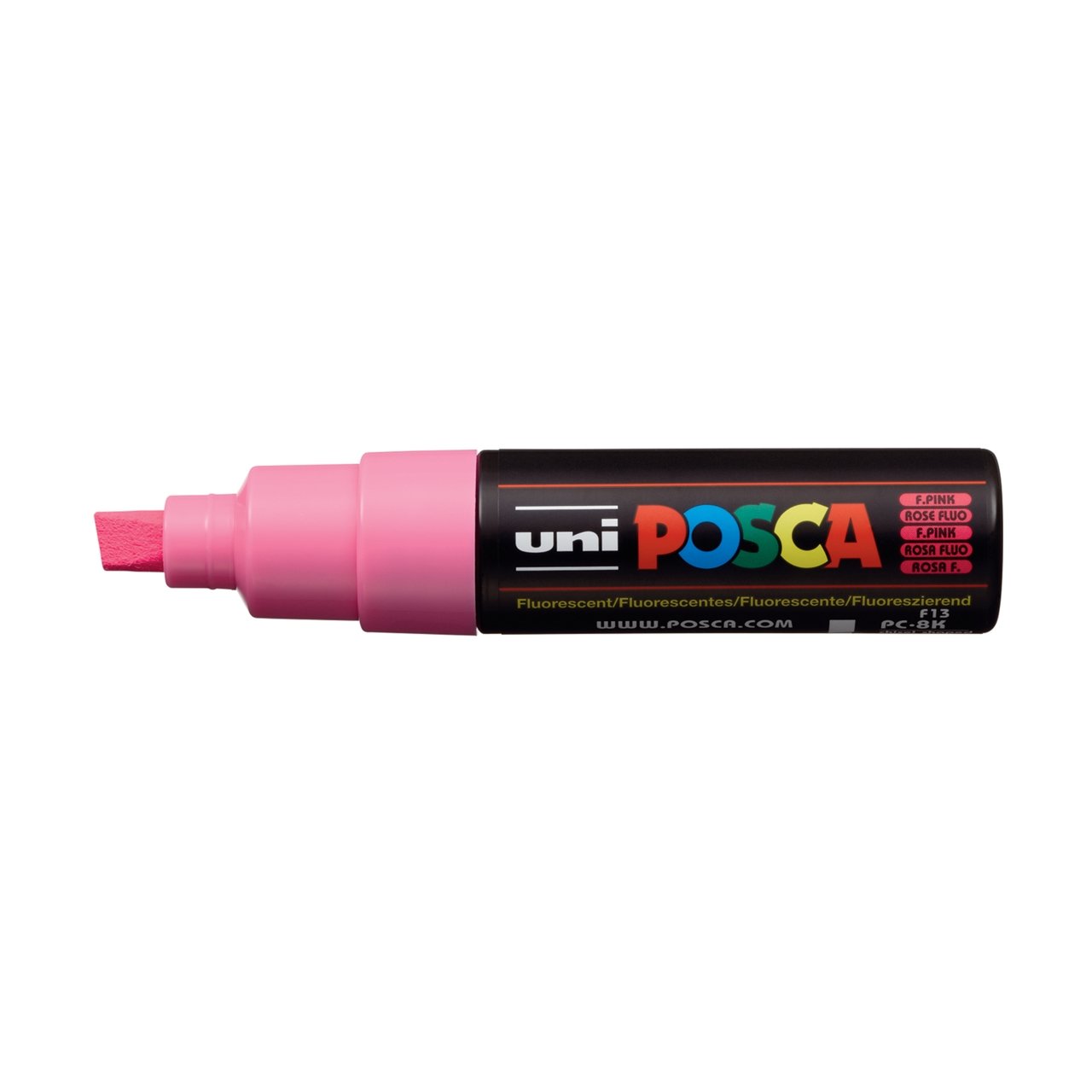 uni POSCA Paint Marker PC-8K Broad Chisel Tip - Fluorescent Pink - merriartist.com