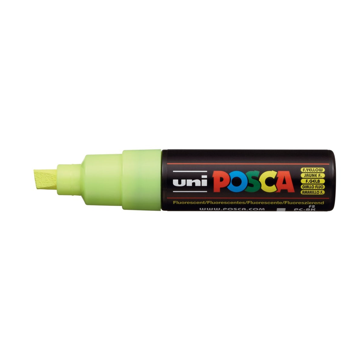 uni POSCA Paint Marker PC-8K Broad Chisel Tip - Fluorescent Yellow - merriartist.com