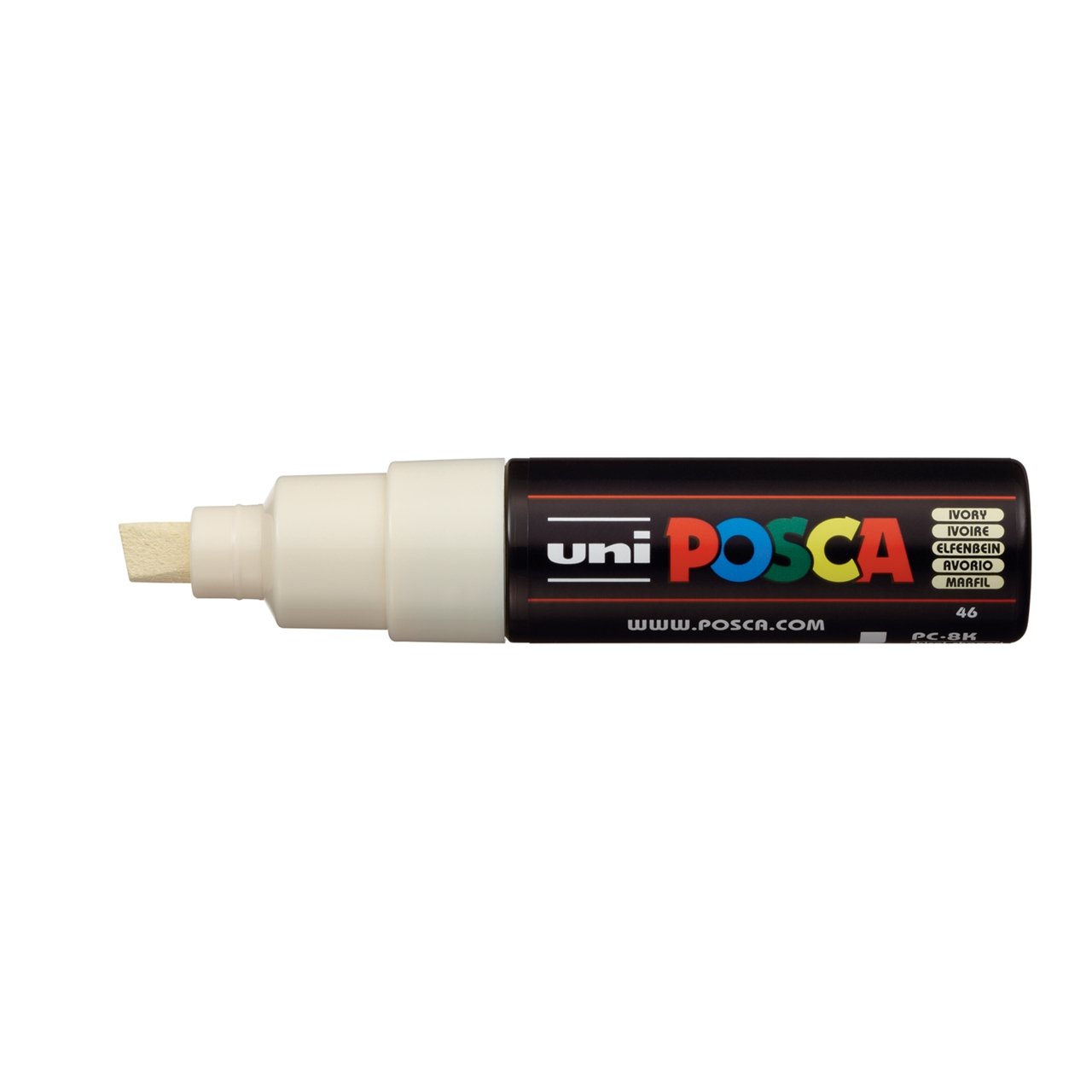 uni POSCA Paint Marker PC-8K Broad Chisel Tip - Ivory - merriartist.com