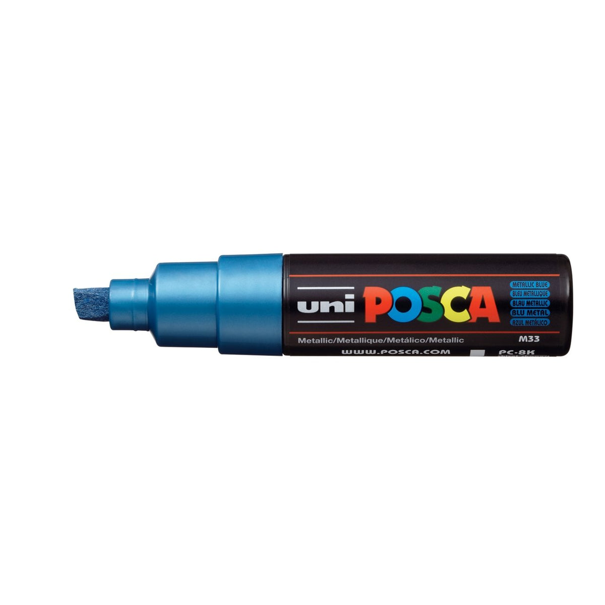 uni POSCA Paint Marker PC-8K Broad Chisel Tip - Metallic Blue - merriartist.com