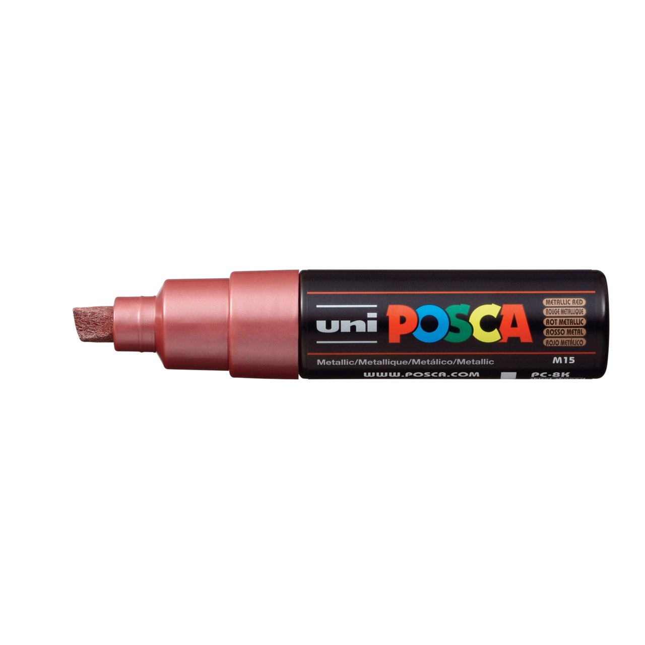 uni POSCA Paint Marker PC-8K Broad Chisel Tip - Metallic Red - merriartist.com