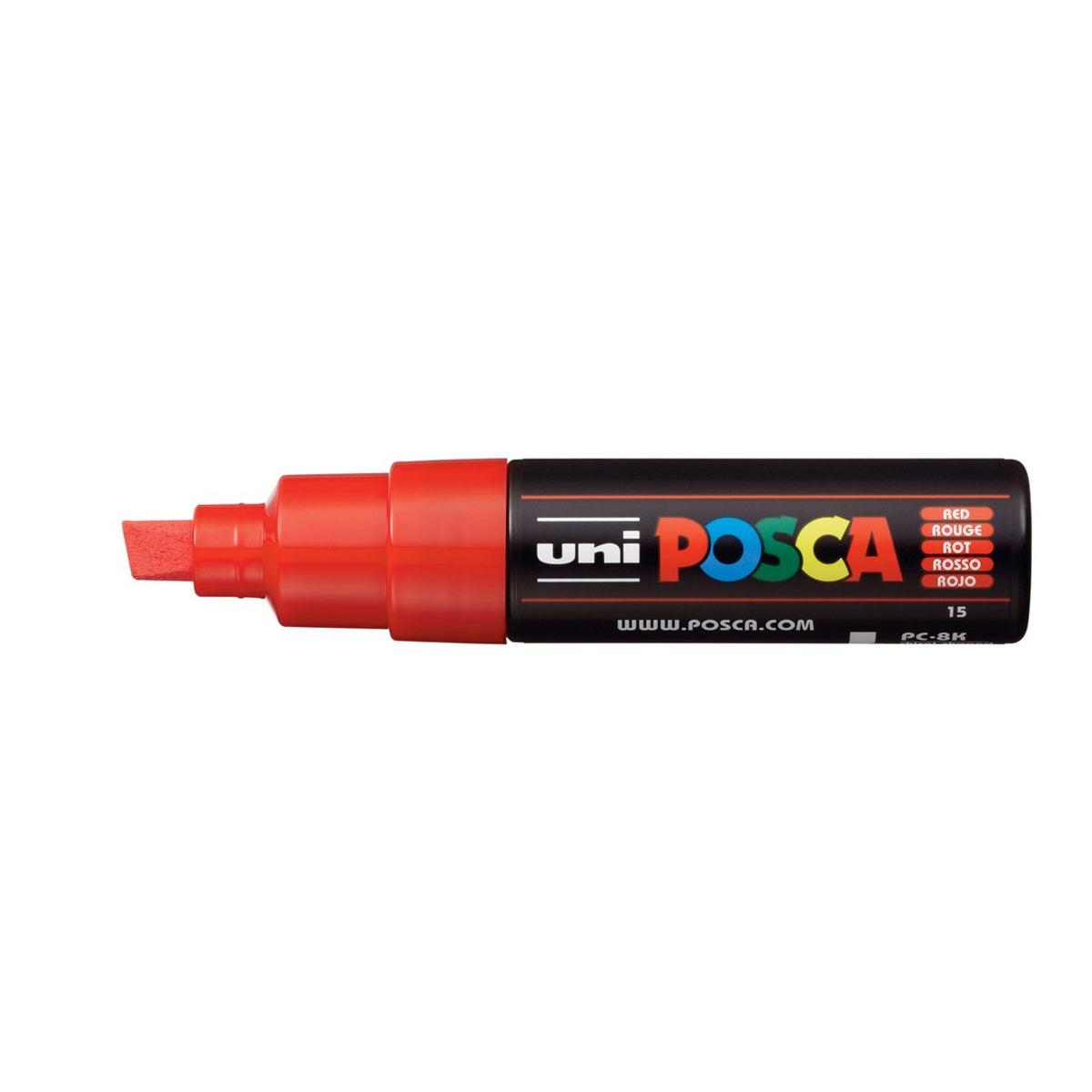 uni POSCA Paint Marker PC-8K Broad Chisel Tip - Red - merriartist.com
