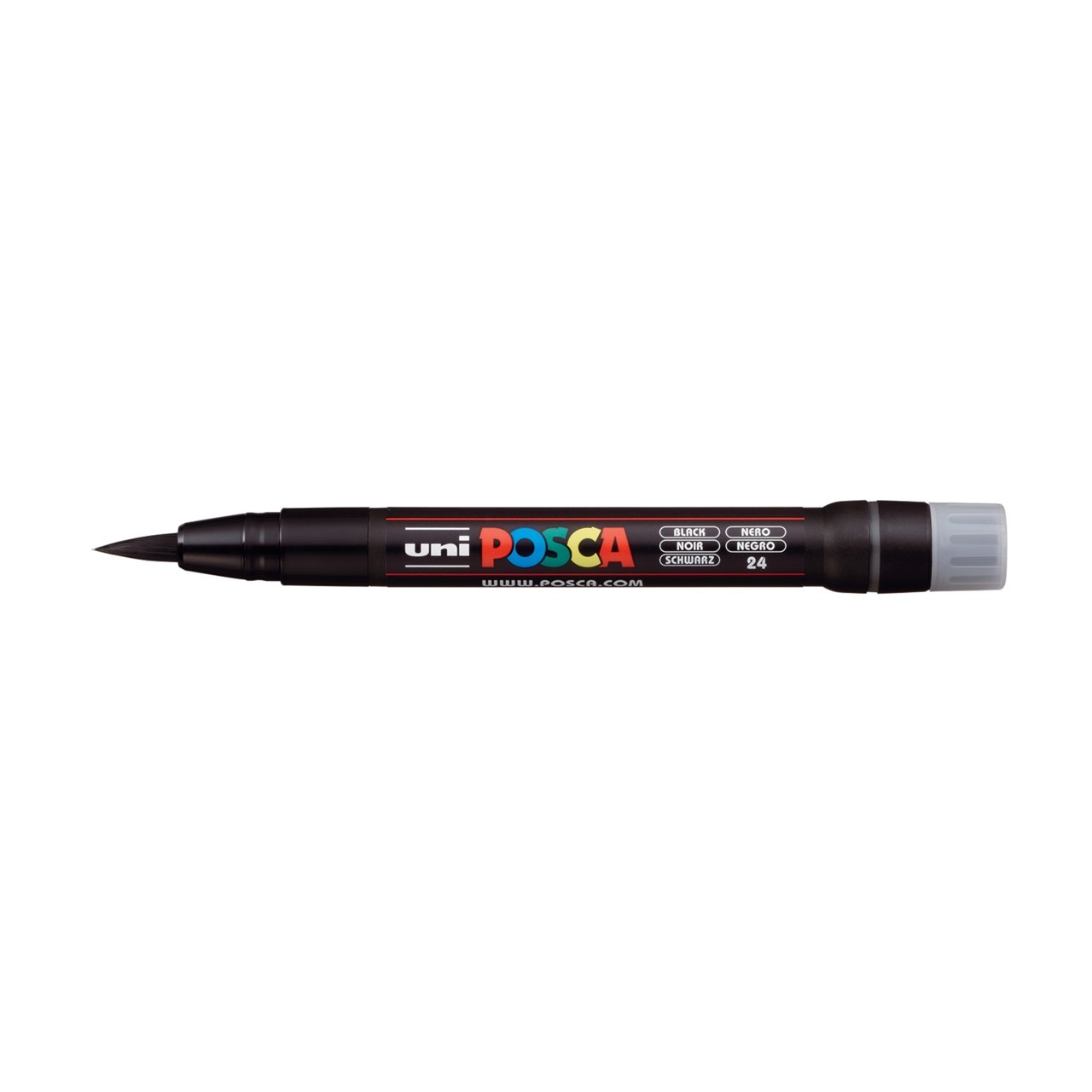 uni POSCA Paint Marker PCF-350 Brush Tip - Black - merriartist.com