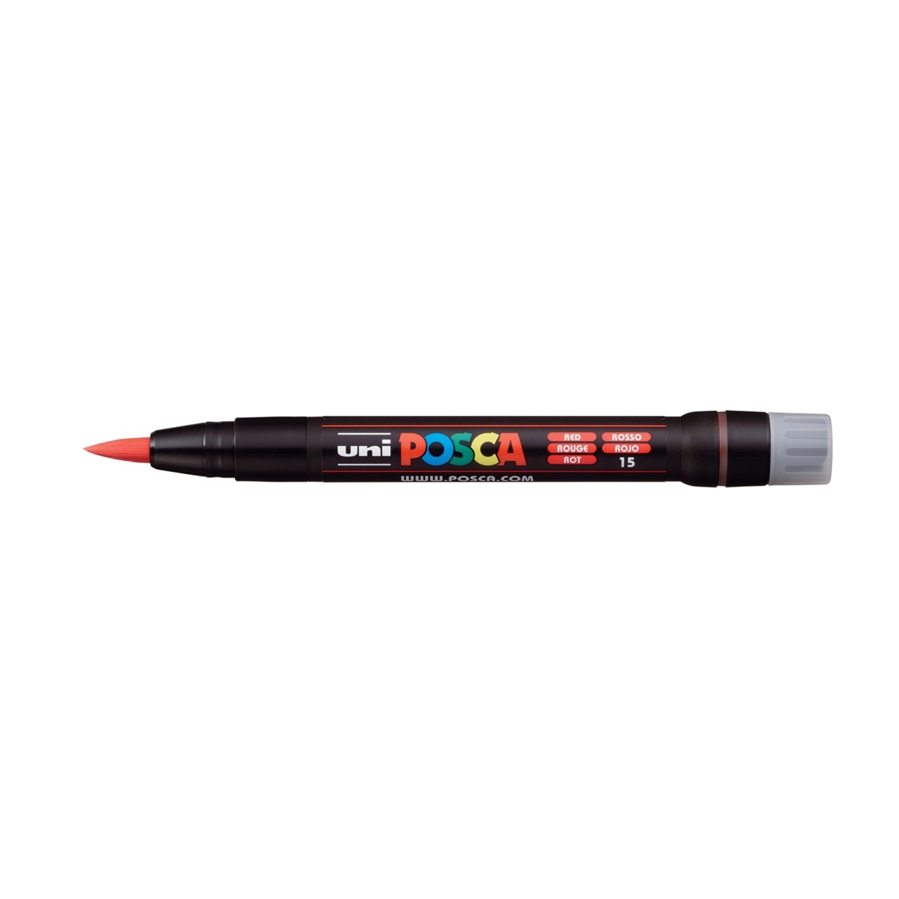 uni POSCA Paint Marker PCF-350 Brush Tip - Red - merriartist.com