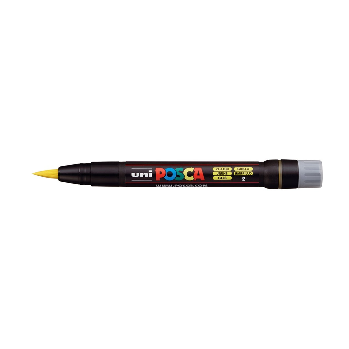 uni POSCA Paint Marker PCF-350 Brush Tip - Yellow - merriartist.com
