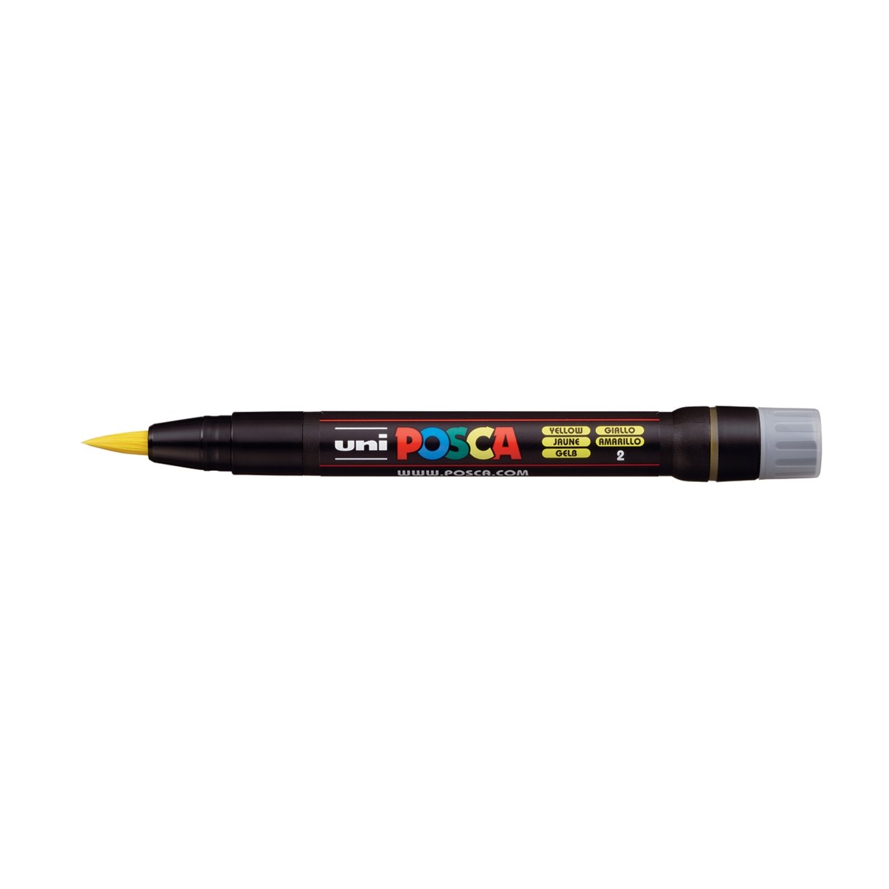 uni POSCA Paint Marker PCF-350 Brush Tip - Yellow - merriartist.com