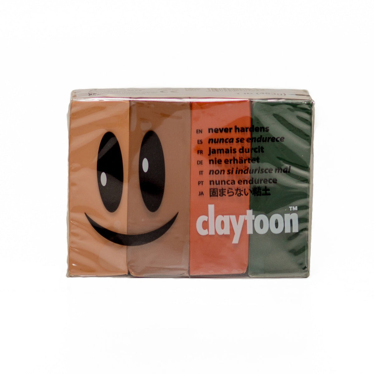 Claytoon Non-Hardening Modeling Clay - Cool Colors, 1lb