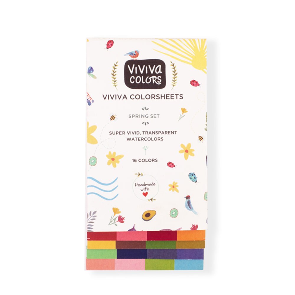 Viviva Colorsheet Watercolor Set, Spring 16 Color Set - merriartist.com