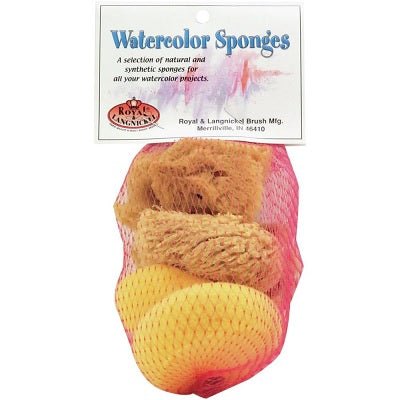 Watercolor Sponge Assortment (4 natural and 2 synthetic) - merriartist.com