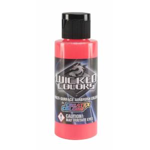 Wicked Multi-Surface Airbrush Colors - W022 Fluorescent Red 2 oz - merriartist.com