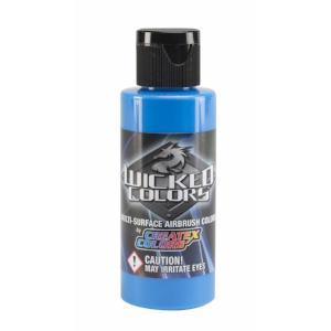 Wicked Multi-Surface Airbrush Colors - W028 Fluorescent Blue 2 oz - merriartist.com