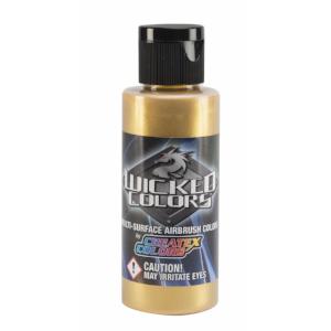 Wicked Multi-Surface Airbrush Colors - W350 Metallic Gold 2 oz - merriartist.com