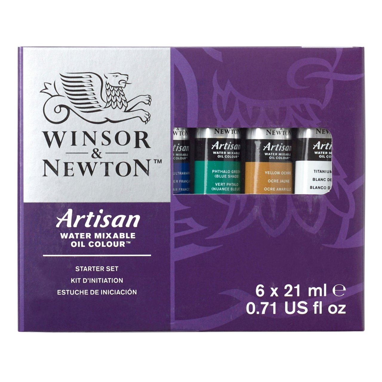 Winsor & Newton Artisan water mixable oil color starter set of 6 X 21 ml tubes - merriartist.com