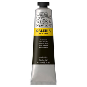 Winsor & Newton Galeria Acrylic Mars Black 200 ml - merriartist.com