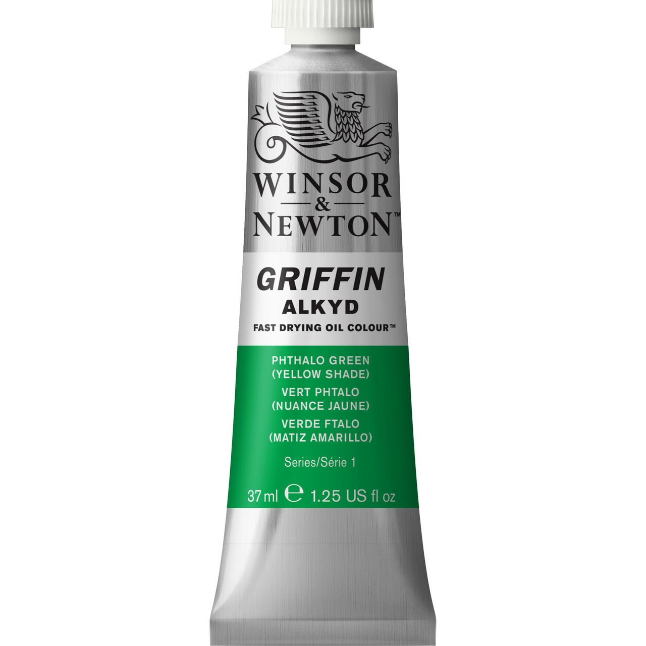 Winsor & Newton Griffin Alkyd 37ml Phthalo Green (Yellow shade) - merriartist.com