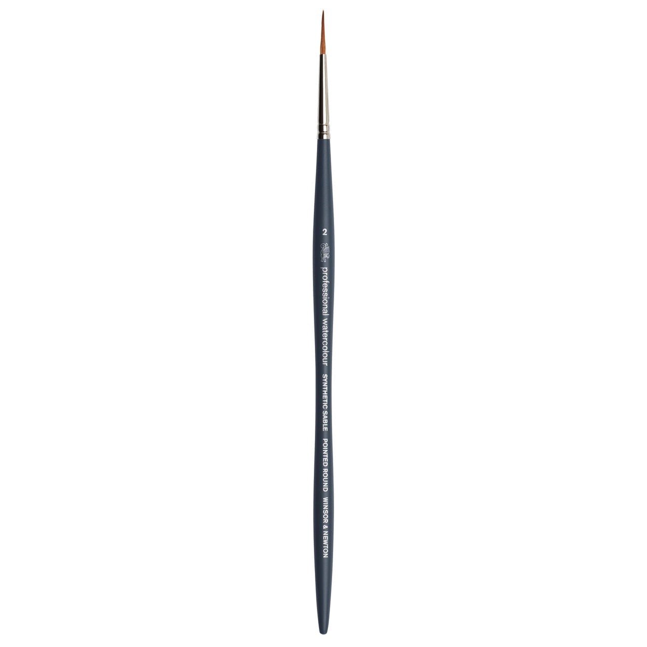 Winsor & Newton Professional Watercolor Synthetic Sable Brush - Pointed Round 2 - merriartist.com