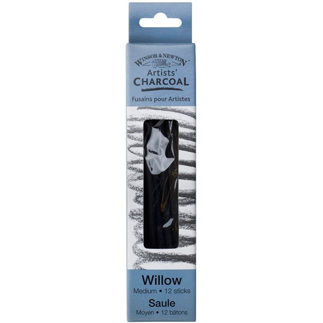 Winsor & Newton Willow Charcoal - Box of 12 medium size sticks - merriartist.com