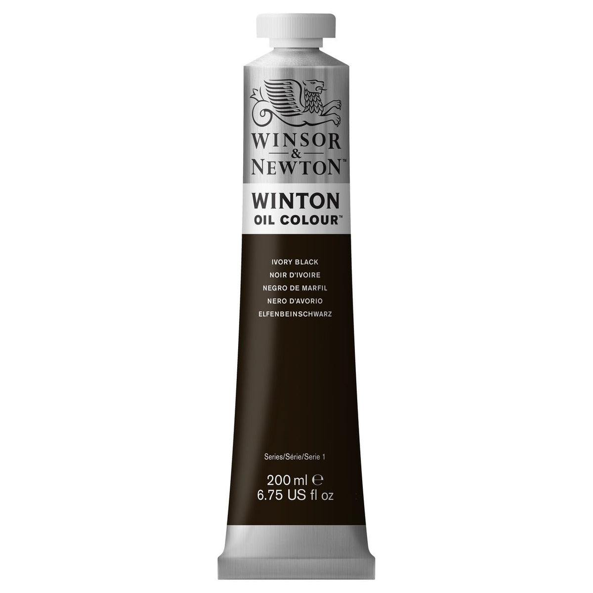 Winsor & Newton Winton Oil Paint - Ivory Black 200 ml - merriartist.com