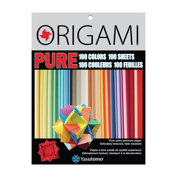 Yasutomo 4352 - Pure Color Origami Paper - Assorted Colors - 3" x 3" - 100 Sheets - merriartist.com