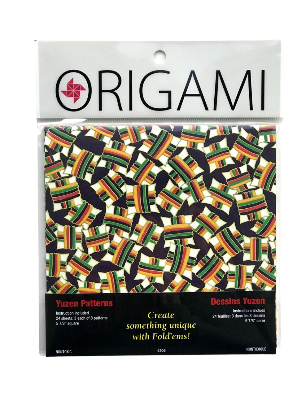 Yasutomo Origami Paper 5 7/8 inch - Yuzen Pattern - 24 sheets - merriartist.com