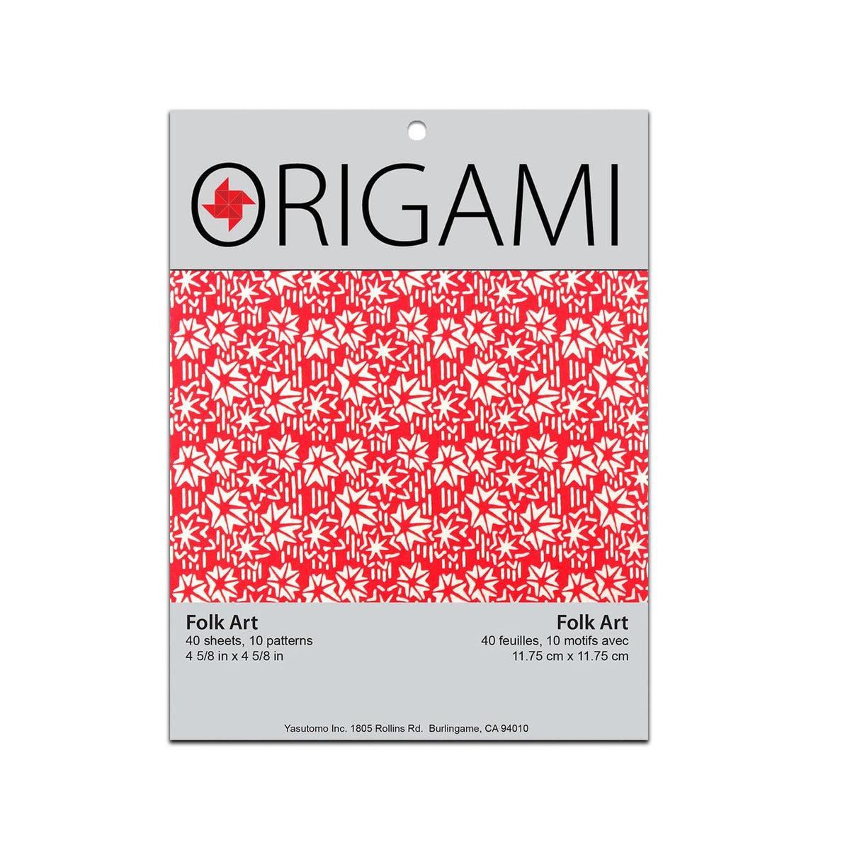 Yasutomo Origami Paper - Japanese Prints - Folk Art 4 5/8 inch - 40 sheets - merriartist.com