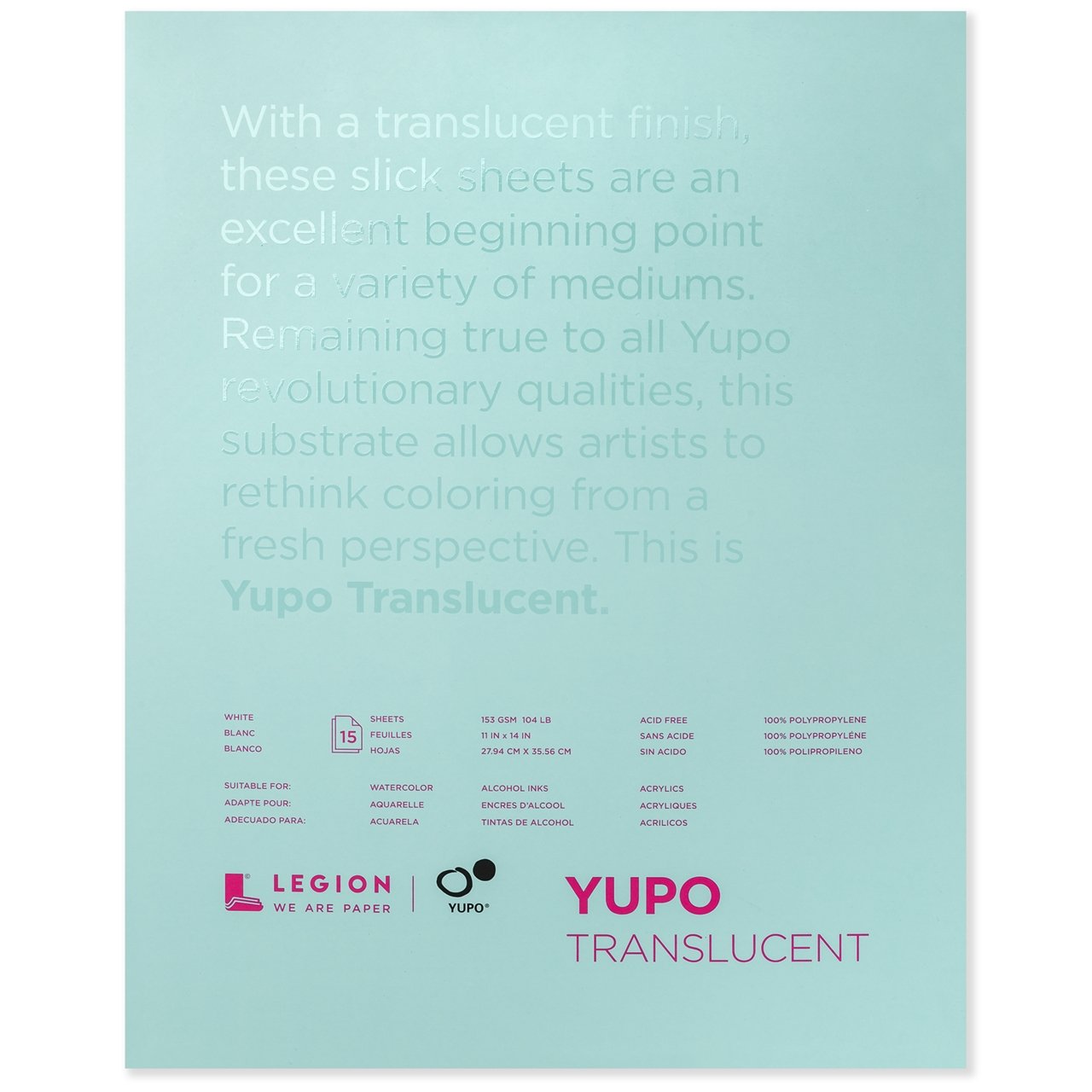 Yupo Pad - Translucent - 15 sheets 11x14 - merriartist.com