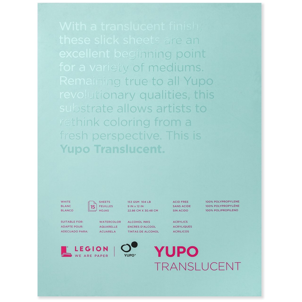 Yupo Pad - Translucent - 15 sheets 9x12 - merriartist.com